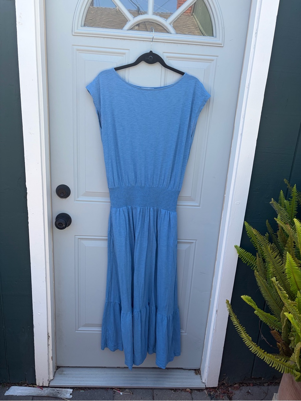 Nation LTD Blue Women’s Casual Smocked Waist Maxi Dress